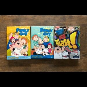 Family Guy Volume One And Two And Blast Trivia Game